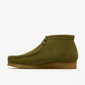 Stivali Wallabee da uomo in pelle scamosciata verde