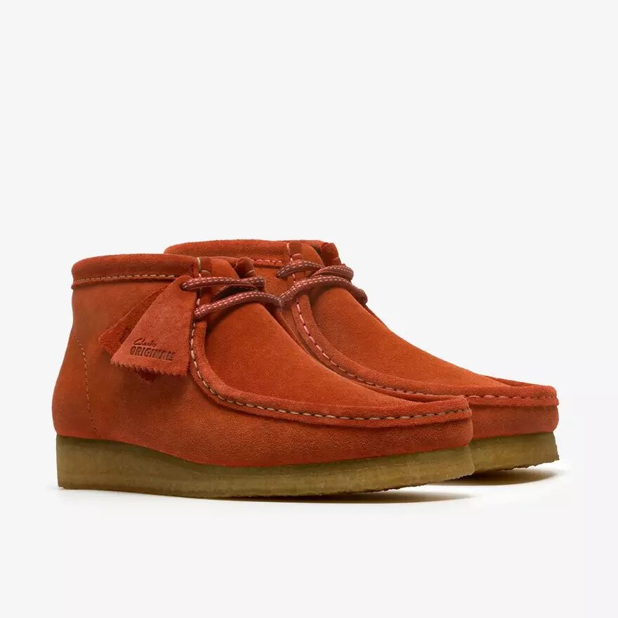 Stivali Wallabee da uomo Wallabees in pelle scamosciata arancione Stivali Wallabee da uomo Wallabees in pelle scamosciata arancione
