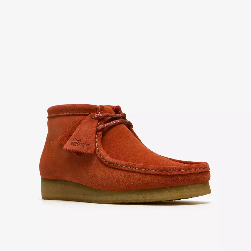 Stivali Wallabee da uomo Wallabees in pelle scamosciata arancione Stivali Wallabee da uomo Wallabees in pelle scamosciata arancione