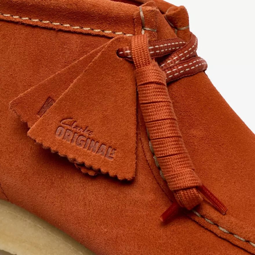 Stivali Wallabee da uomo Wallabees in pelle scamosciata arancione Stivali Wallabee da uomo Wallabees in pelle scamosciata arancione