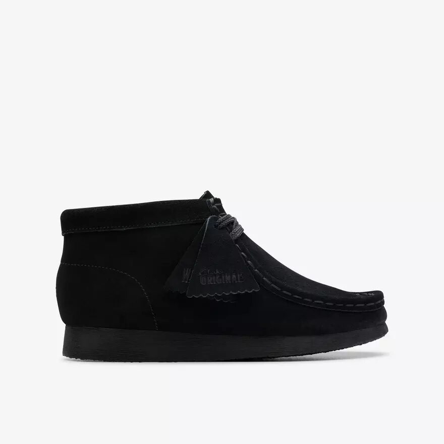 Stivali Wallabee per bambini – Modello più grande in pelle scamosciata nera Stivali Wallabee per bambini – Modello più grande in pelle scamosciata nera