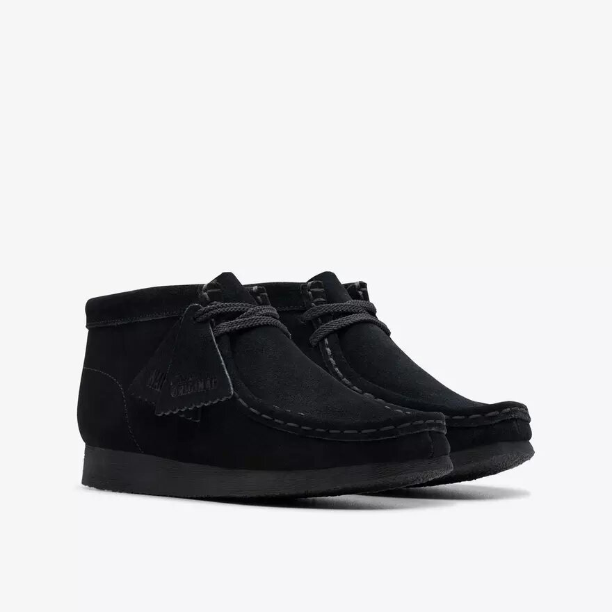 Stivali Wallabee per bambini – Modello più grande in pelle scamosciata nera Stivali Wallabee per bambini – Modello più grande in pelle scamosciata nera