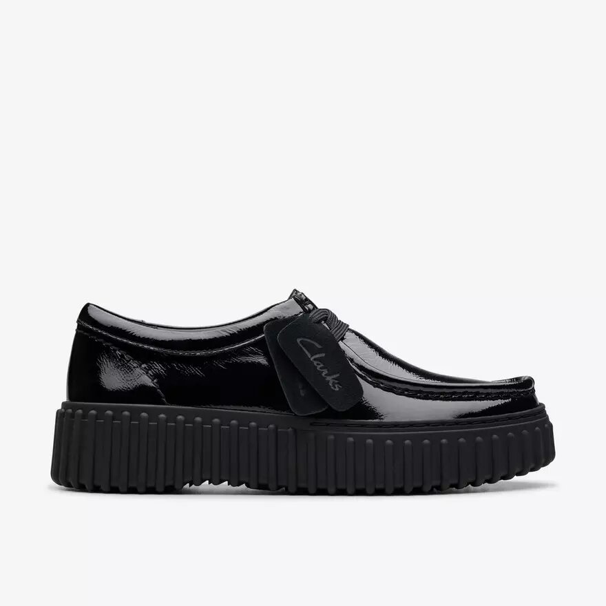Torhill Bee Wallabee da donna in vernice nera Torhill Bee Wallabee da donna in vernice nera