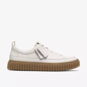 Torhill Lace da uomo in pelle bianca
