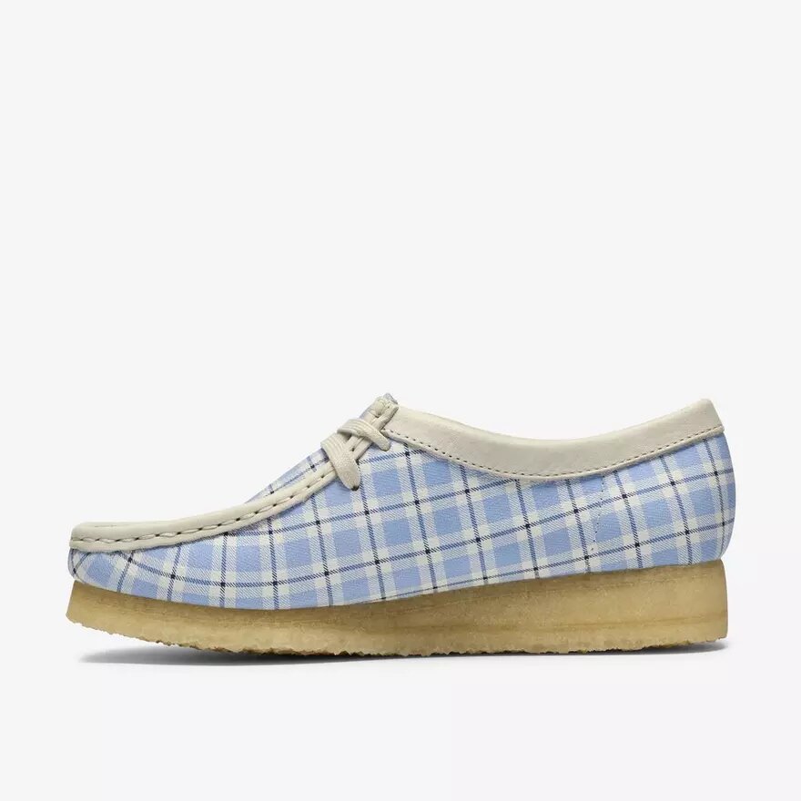 Wallabee da donna a quadretti blu Wallabee da donna a quadretti blu