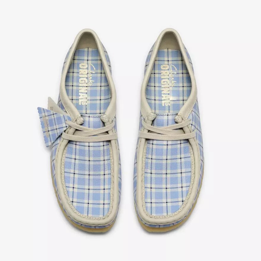 Wallabee da donna a quadretti blu Wallabee da donna a quadretti blu