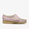Wallabee da donna a quadretti rosa Gingham Wallabee da donna a quadretti rosa Gingham