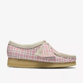 Wallabee da donna a quadretti rosa Gingham