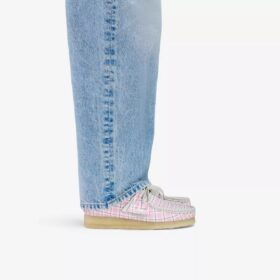 Wallabee da donna a quadretti rosa Gingham