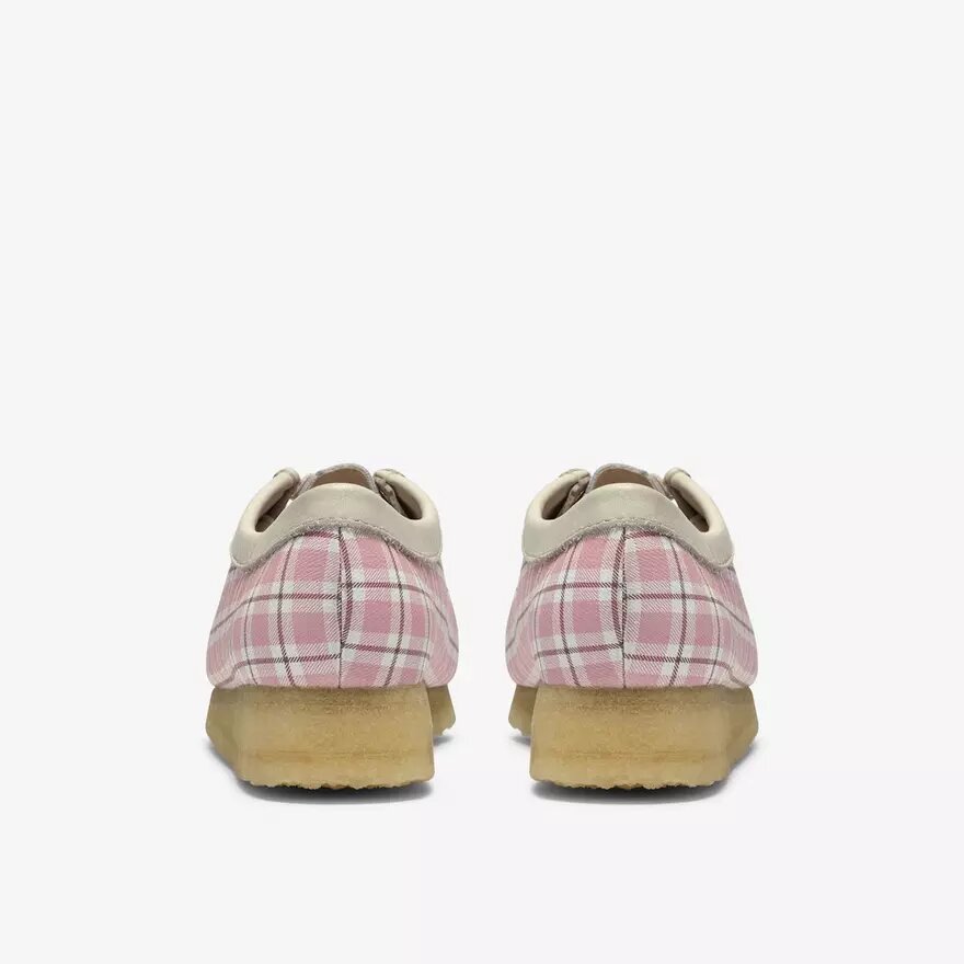 Wallabee da donna a quadretti rosa Gingham Wallabee da donna a quadretti rosa Gingham