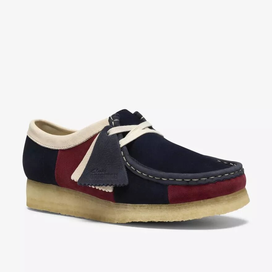 Wallabee da donna a righe blu navy Wallabee da donna a righe blu navy