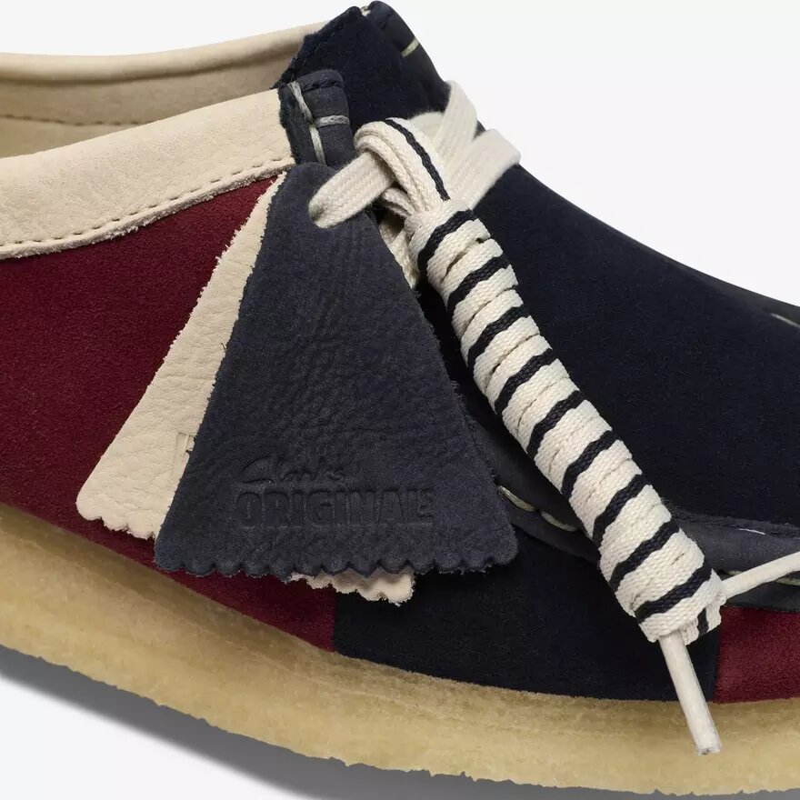 Wallabee da donna a righe blu navy Wallabee da donna a righe blu navy