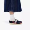 Wallabee da donna a righe blu navy Wallabee da donna a righe blu navy