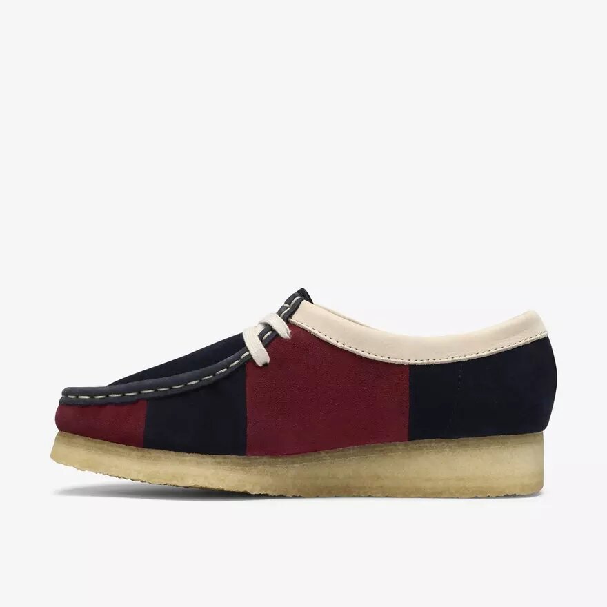 Wallabee da donna a righe blu navy Wallabee da donna a righe blu navy