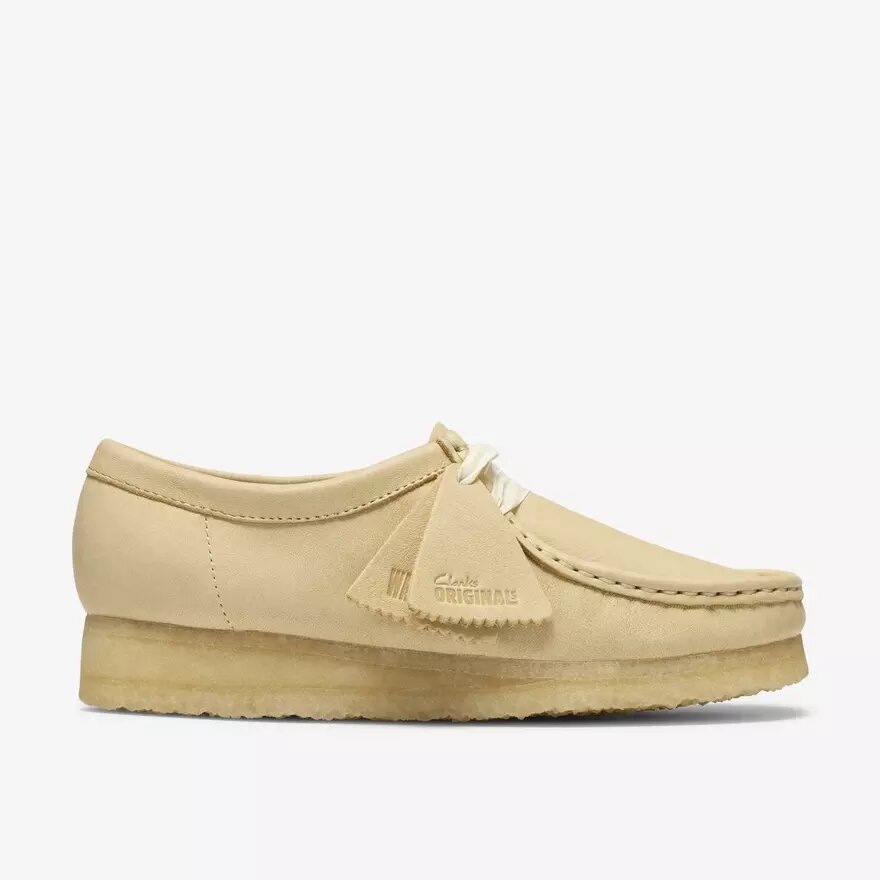 Wallabee da donna in pelle giallo pallido Wallabee da donna in pelle giallo pallido