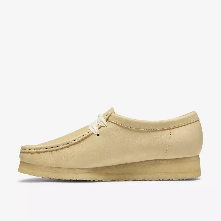 Wallabee da donna in pelle giallo pallido Wallabee da donna in pelle giallo pallido