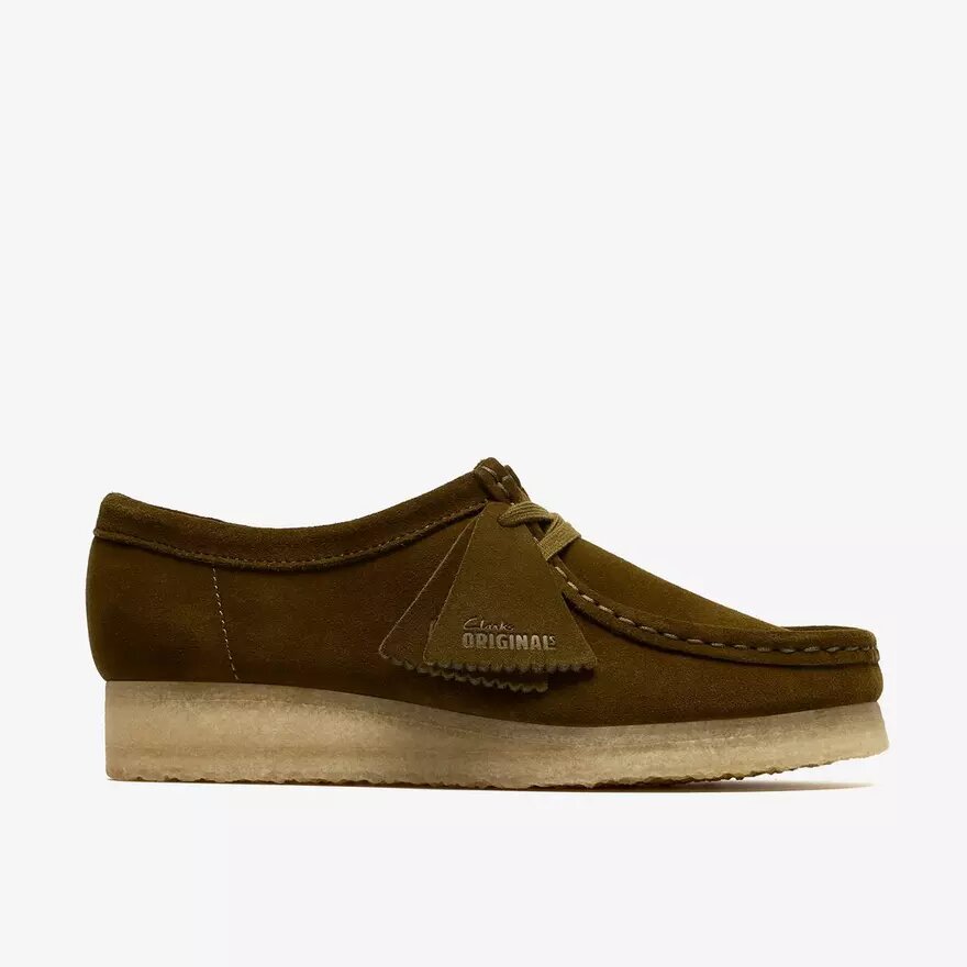 Wallabee da donna in pelle scamosciata color oliva Wallabee da donna in pelle scamosciata color oliva