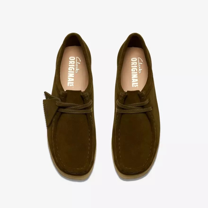 Wallabee da donna in pelle scamosciata color oliva Wallabee da donna in pelle scamosciata color oliva