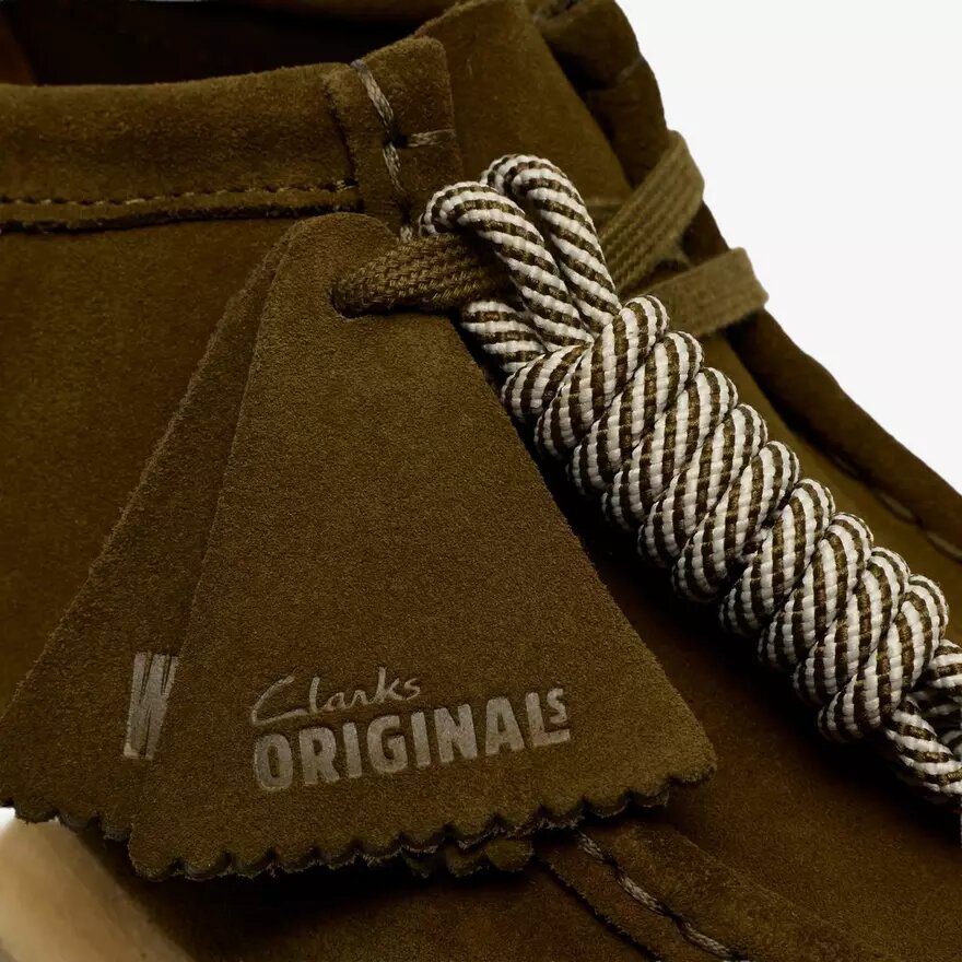 Wallabee da donna in pelle scamosciata color oliva Wallabee da donna in pelle scamosciata color oliva