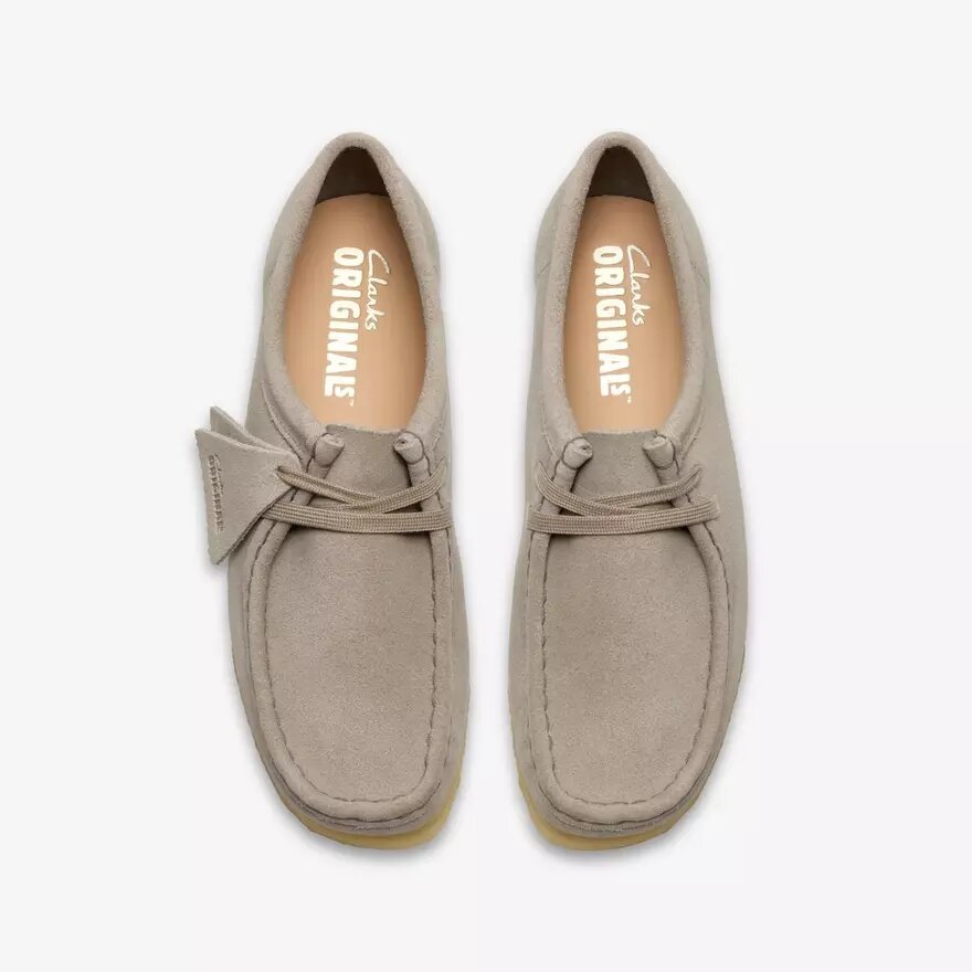 Wallabee da donna in pelle scamosciata grigio chiaro Wallabee da donna in pelle scamosciata grigio chiaro