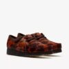 Wallabee da donna. Wallabee marroni con stampa bovina Wallabee da donna. Wallabee marroni con stampa bovina