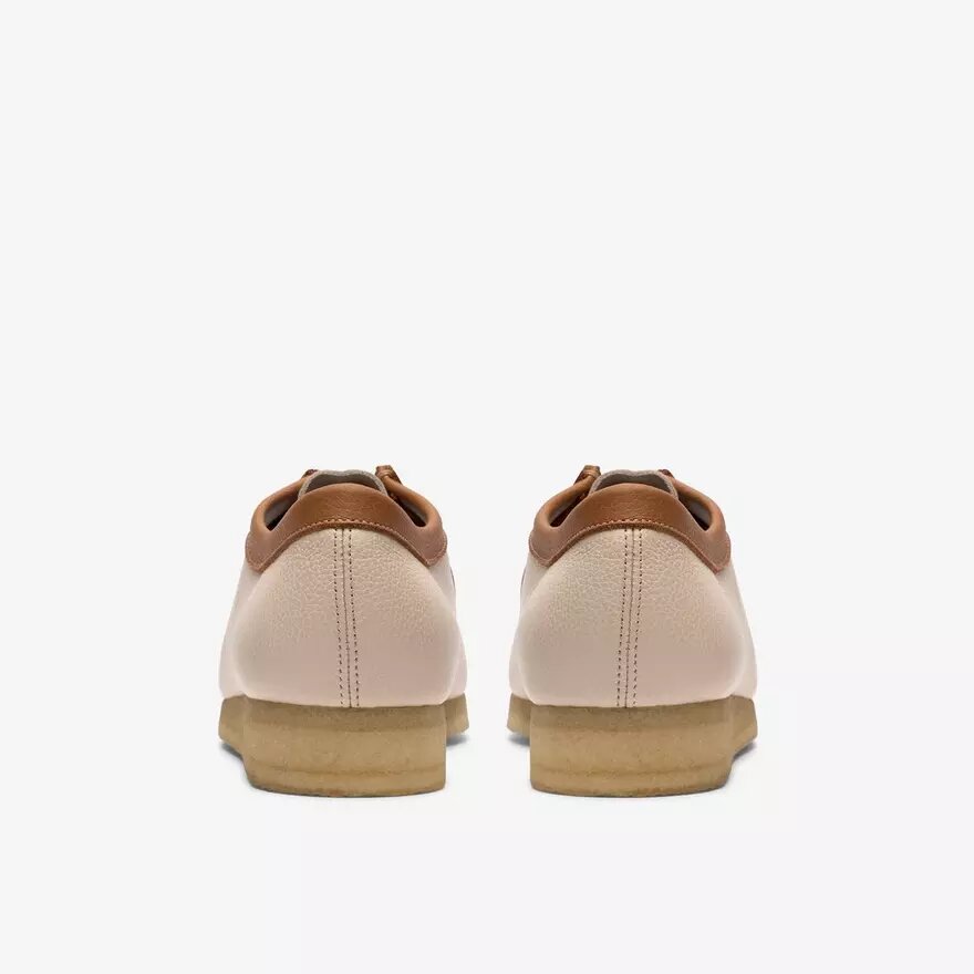 Wallabee da uomo in pelle bianca combinata Wallabee da uomo in pelle bianca combinata