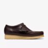 Wallabee da uomo in pelle marrone scuro