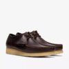 Wallabee da uomo in pelle marrone scuro