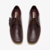Wallabee da uomo in pelle marrone scuro