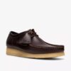 Wallabee da uomo in pelle marrone scuro