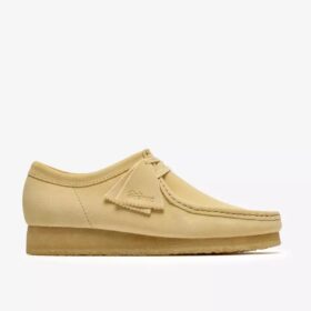 Wallabee da uomo in pelle scamosciata giallo pallido