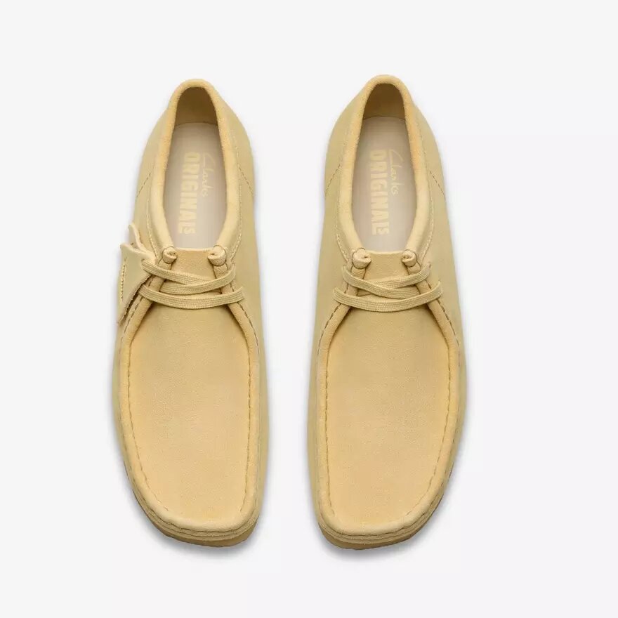 Wallabee da uomo in pelle scamosciata giallo pallido Wallabee da uomo in pelle scamosciata giallo pallido