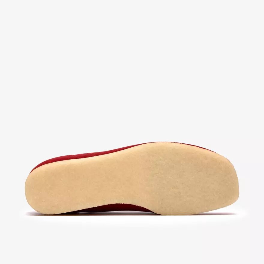 Wallabee da uomo in pelle scamosciata rosso intenso Wallabee da uomo in pelle scamosciata rosso intenso