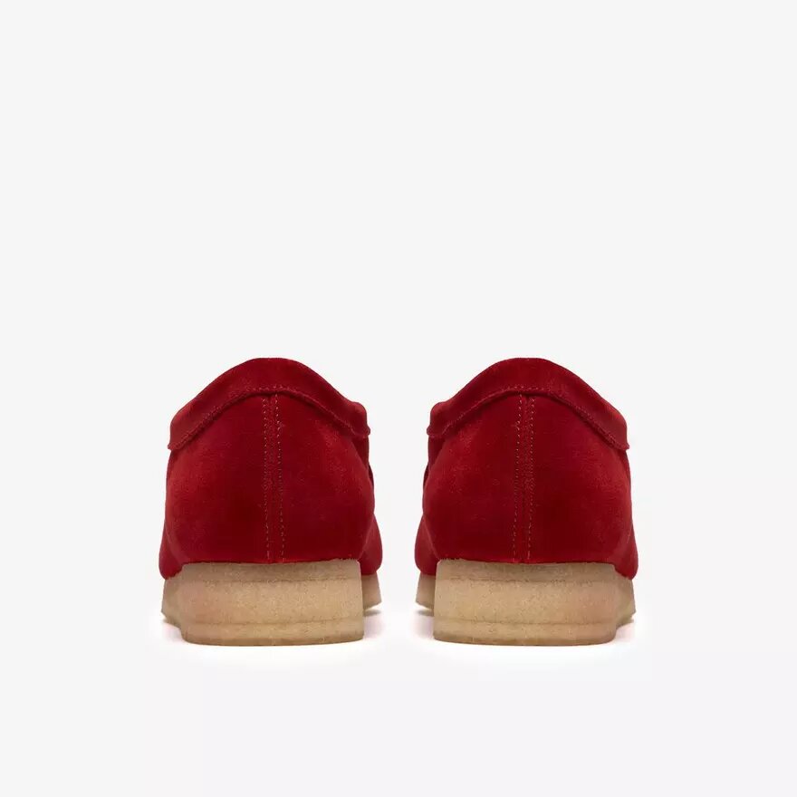 Wallabee da uomo in pelle scamosciata rosso intenso Wallabee da uomo in pelle scamosciata rosso intenso