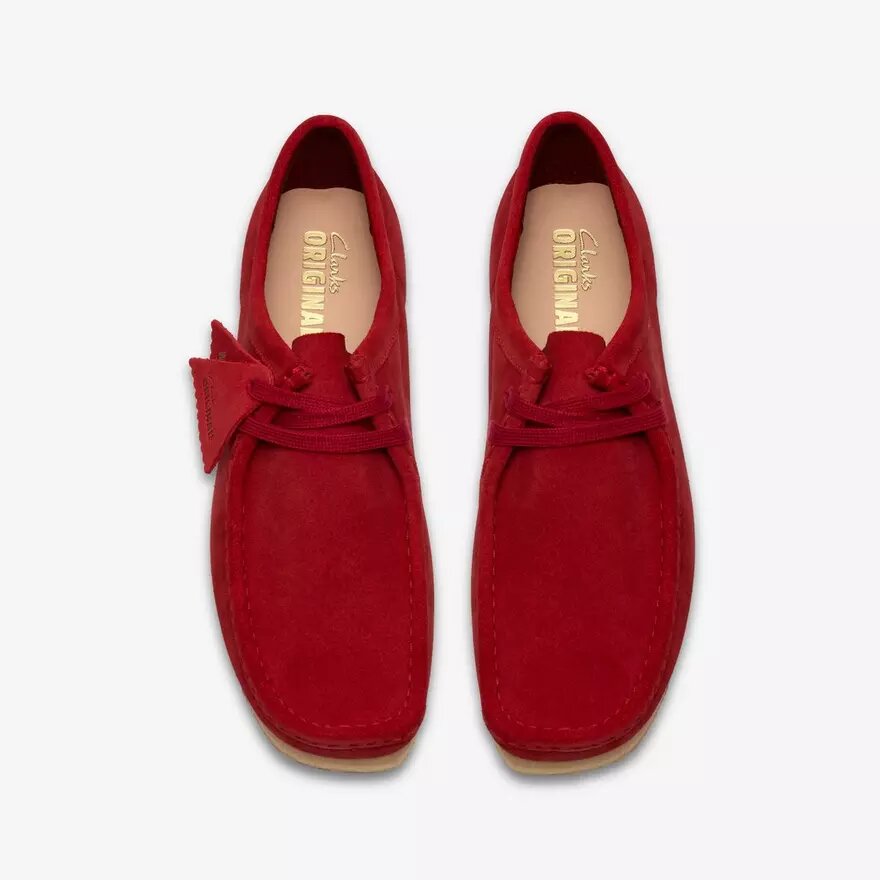 Wallabee da uomo in pelle scamosciata rosso intenso Wallabee da uomo in pelle scamosciata rosso intenso