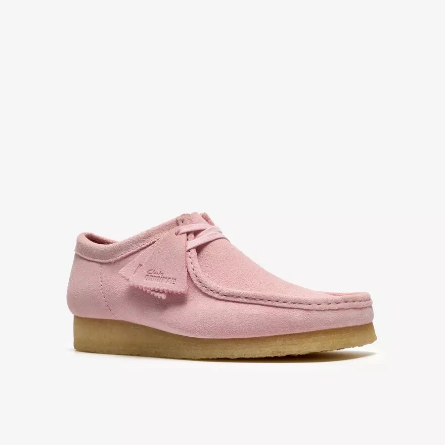 Wallabee da uomo Wallabees in pelle scamosciata rosa chiaro Wallabee da uomo Wallabees in pelle scamosciata rosa chiaro
