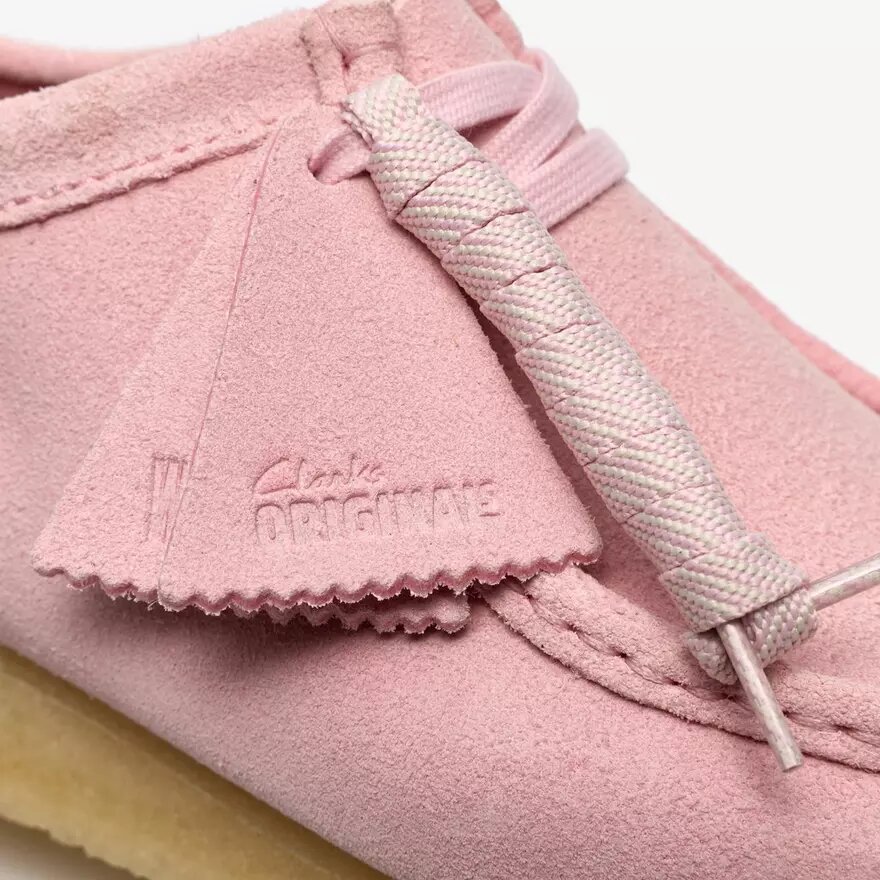 Wallabee da uomo Wallabees in pelle scamosciata rosa chiaro Wallabee da uomo Wallabees in pelle scamosciata rosa chiaro