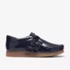 Wallabee per ragazzi (taglie grandi) in vernice blu navy Wallabee per ragazzi (taglie grandi) in vernice blu navy