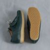 Wallabee Rb da uomo in pelle verde scuro