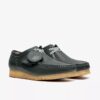 Wallabee Rb da uomo in pelle verde scuro