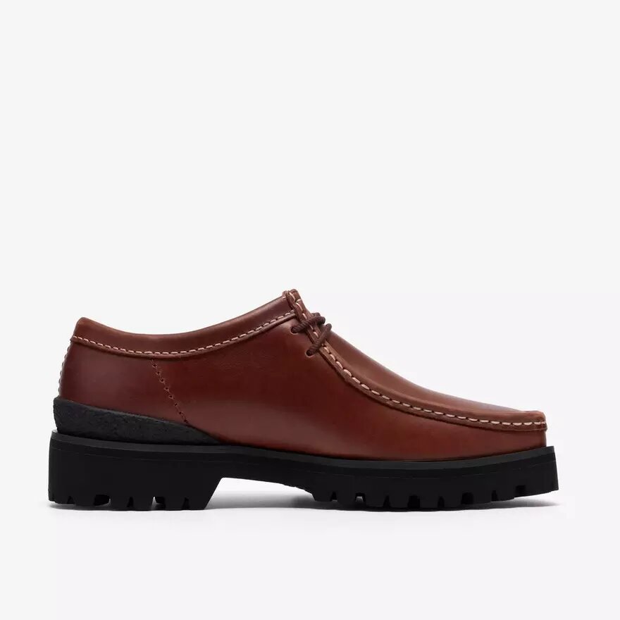 Wallabee Walla Yukoner da uomo in pelle marrone Wallabee Walla Yukoner da uomo in pelle marrone
