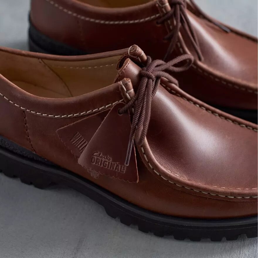Wallabee Walla Yukoner da uomo in pelle marrone Wallabee Walla Yukoner da uomo in pelle marrone
