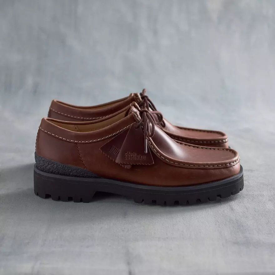 Wallabee Walla Yukoner da uomo in pelle marrone Wallabee Walla Yukoner da uomo in pelle marrone