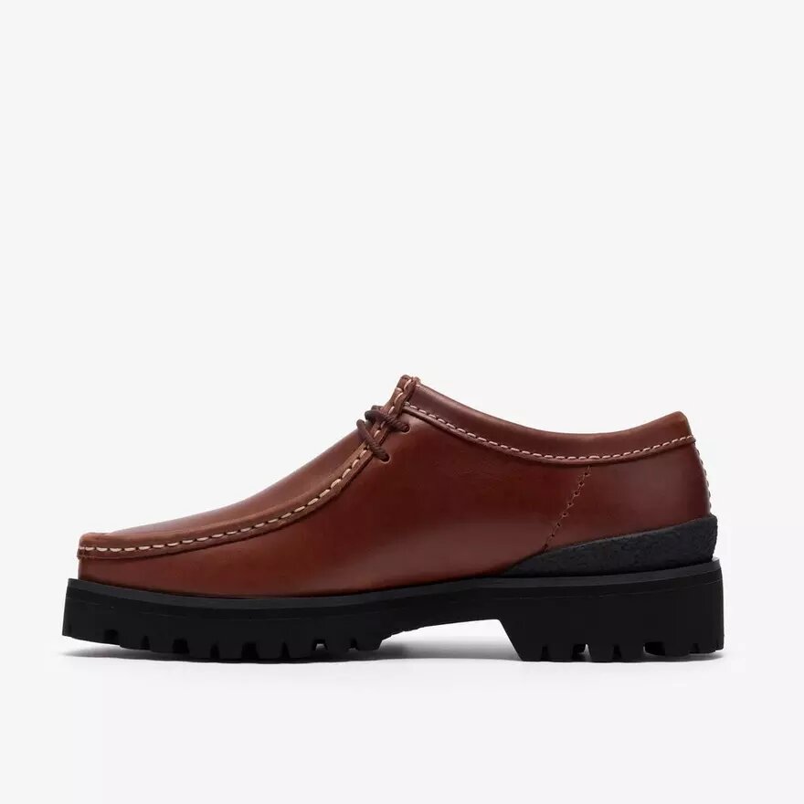 Wallabee Walla Yukoner da uomo in pelle marrone Wallabee Walla Yukoner da uomo in pelle marrone