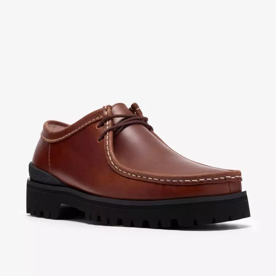 Wallabee Walla Yukoner da uomo in pelle marrone Wallabee Walla Yukoner da uomo in pelle marrone