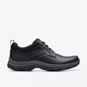 Walpath Low da uomo in pelle nera con lacci