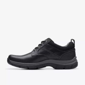 Walpath Low da uomo in pelle nera con lacci