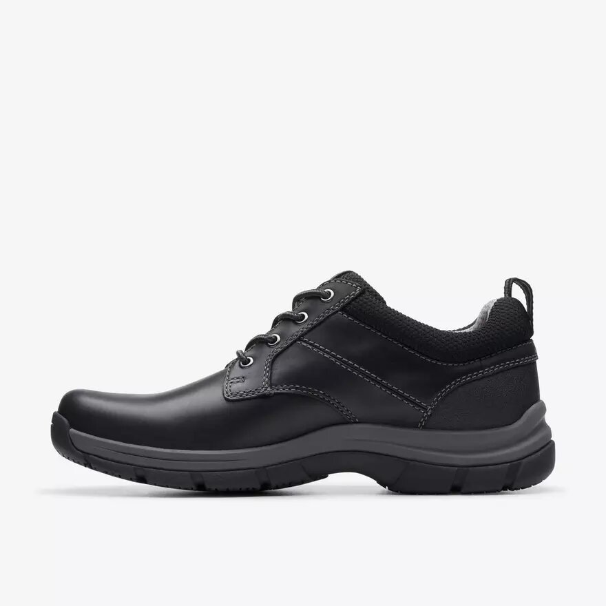 Walpath Low da uomo in pelle nera con lacci Walpath Low da uomo in pelle nera con lacci