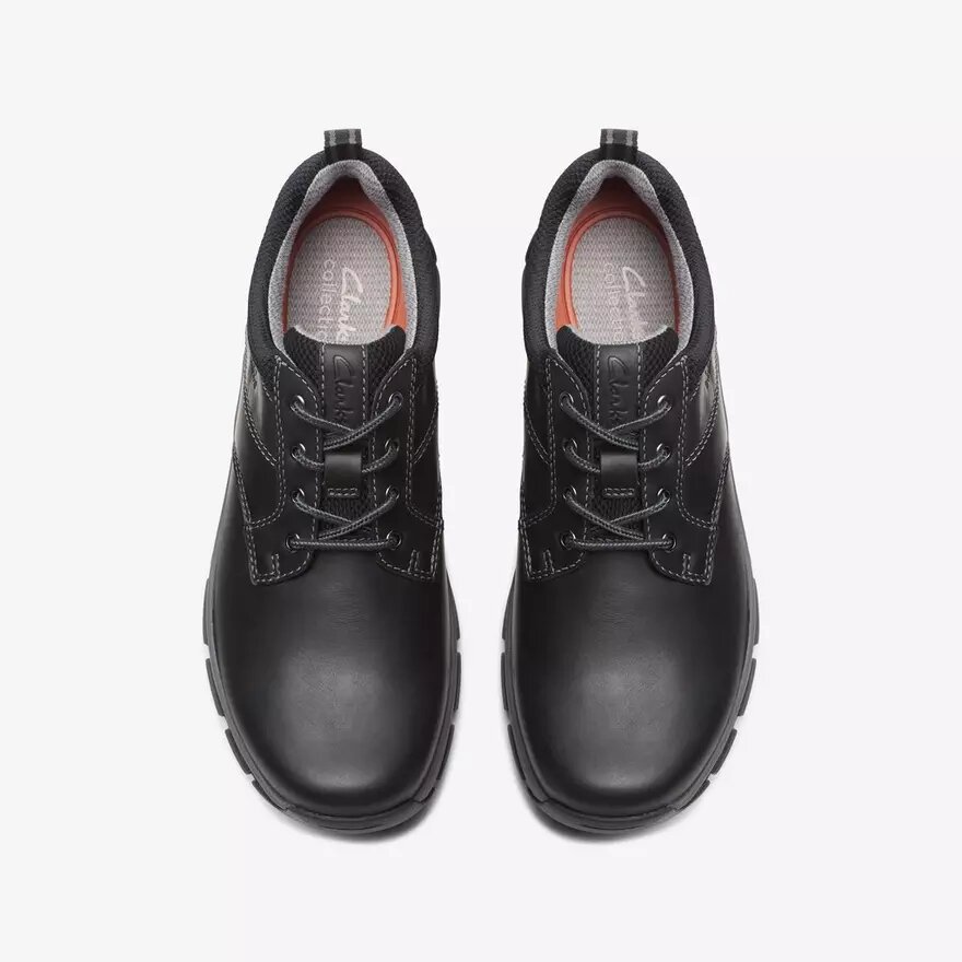Walpath Low da uomo in pelle nera con lacci Walpath Low da uomo in pelle nera con lacci