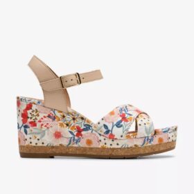Zeppe bianche da donna Chicly Floral